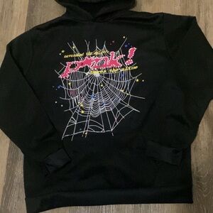 Black Graphic Men's Cardigan Sweater